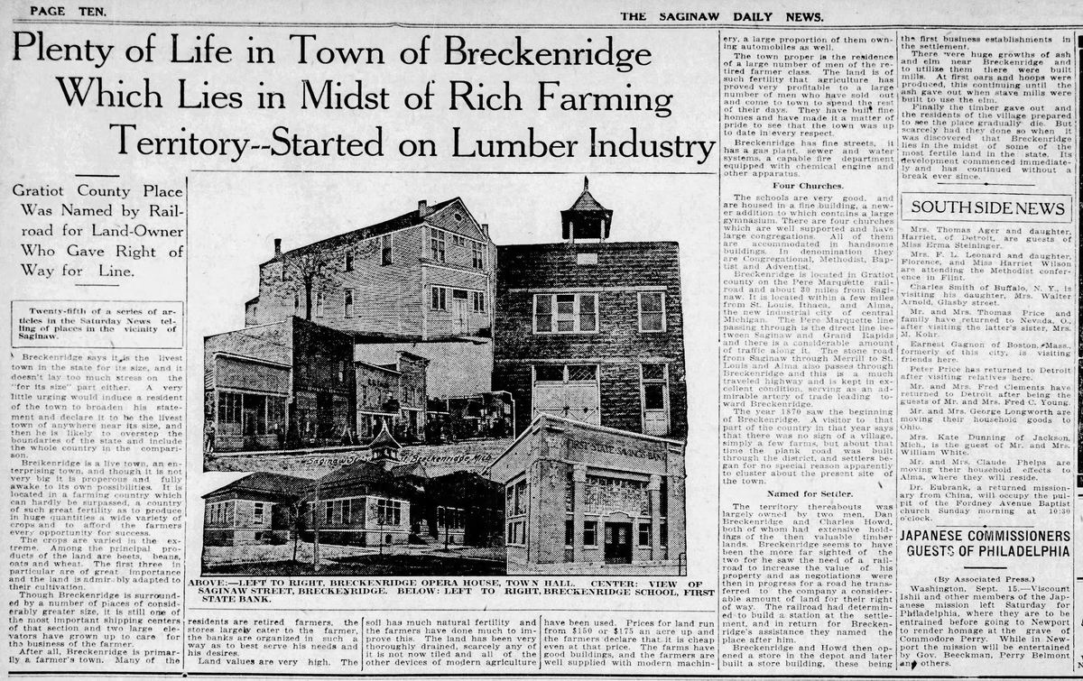 Breckenridge Opera House - Sept 1915 Article With Photo